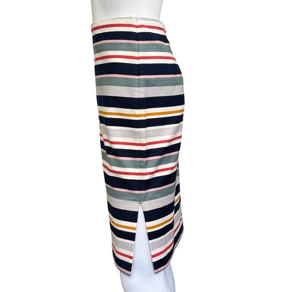 Loft Outlet Womens Striped Stretch Pencil Skirt Multicolor Size 12 - Picture 3 of 6